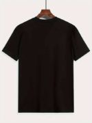 Baskılı Oversize Bisiklet Yaka T-shirt - Siyah resmi